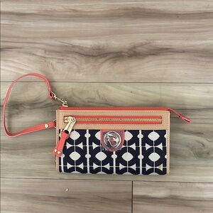 Spartina 449 Black and Tan Geometric Clutch